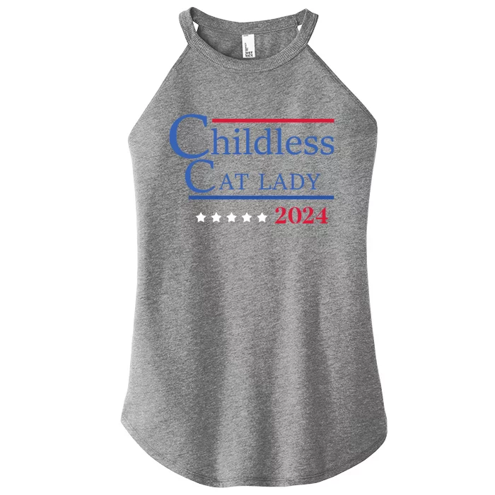 Less Cat Lady 2024 Ladies Is Voting Kamala Gift Women’s Perfect Tri Rocker Tank