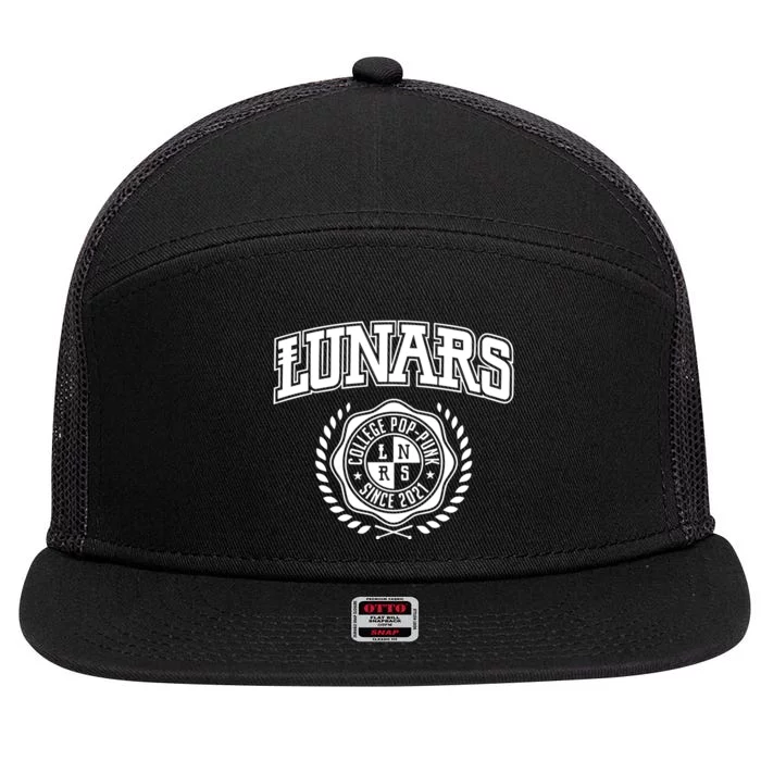 Lunars College 7 Panel Mesh Trucker Snapback Hat