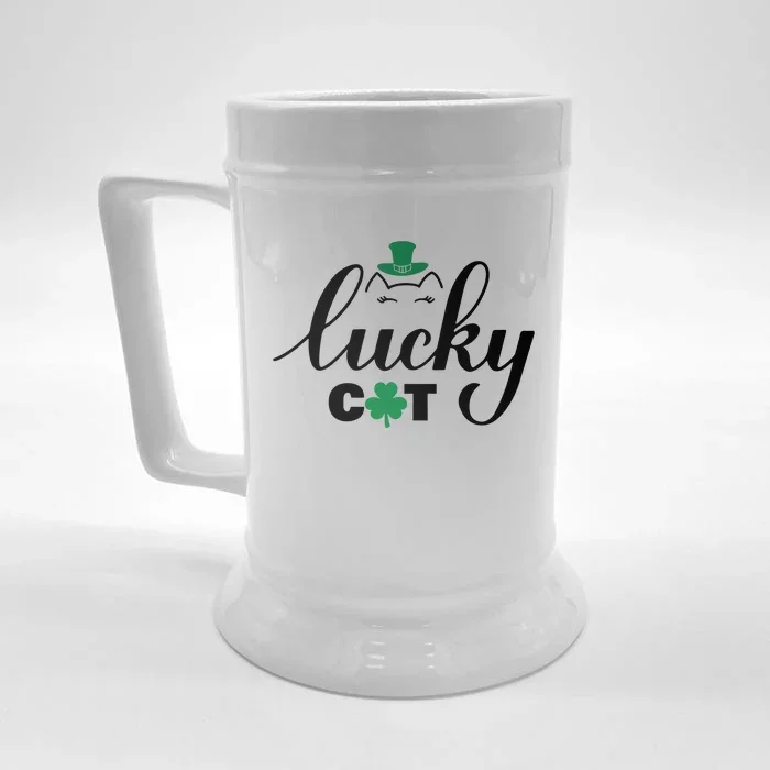 Lucky Cat Front & Back Beer Stein