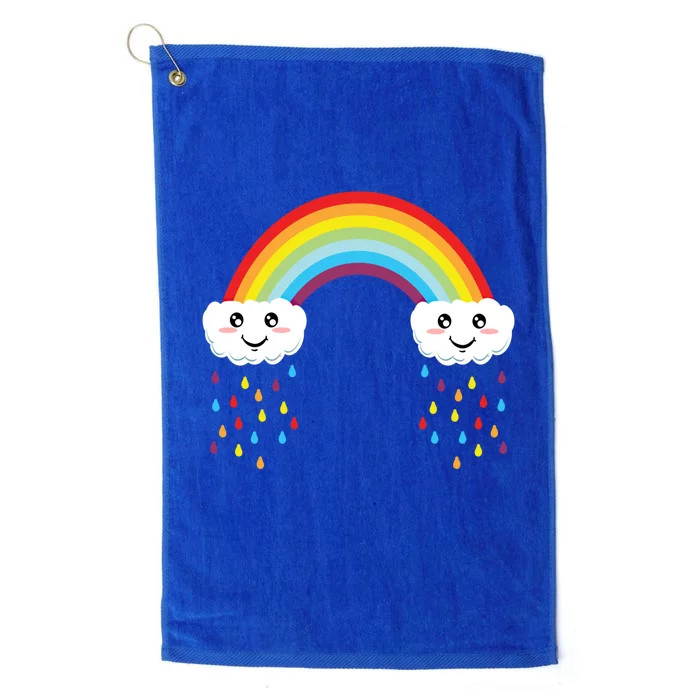 Lgbtq Community Lesbian Rainbow Gay Colorful Design Pride Funny Gift Platinum Collection Golf Towel