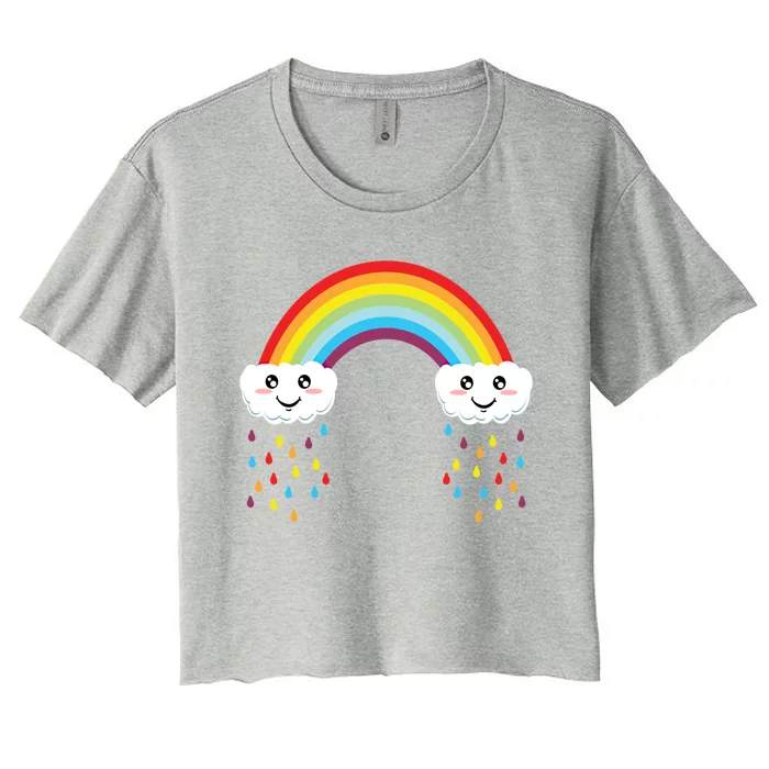 Lgbtq Community Lesbian Rainbow Gay Colorful Design Pride Funny Gift Women's Crop Top Tee