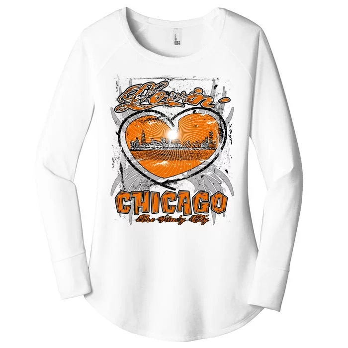 Loving Chicago Women's Perfect Tri Tunic Long Sleeve Shirt