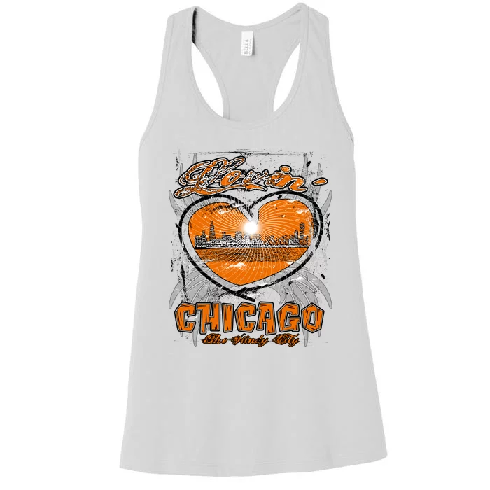 Loving Chicago Women's Racerback Tank