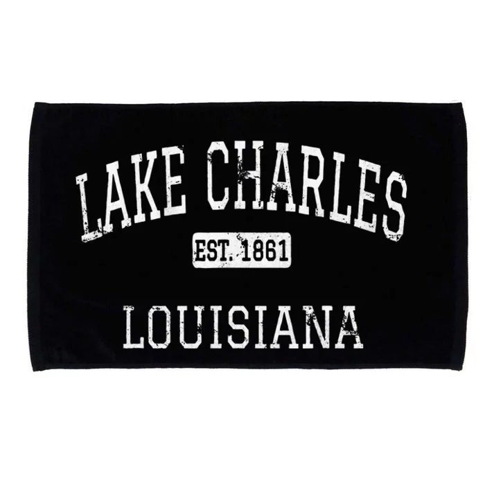 Lake Charles Louisiana La Vintage Microfiber Hand Towel