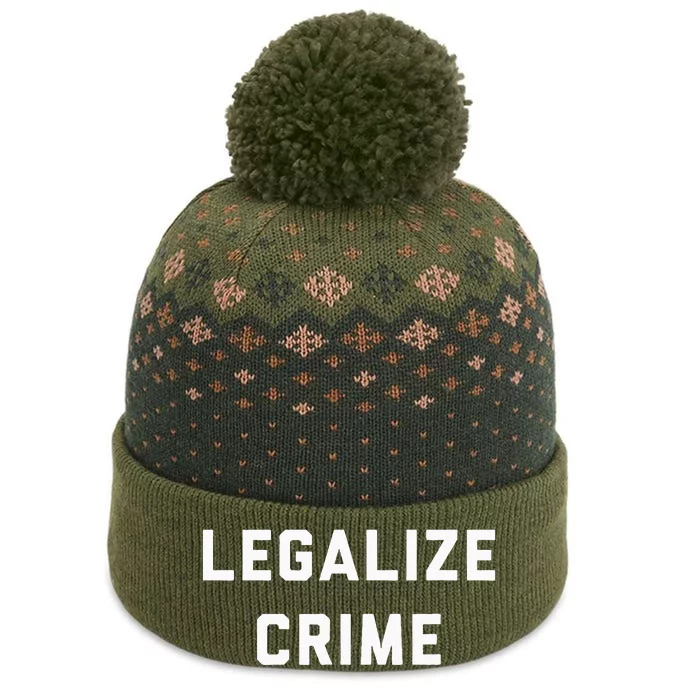 Legalize Crime The Baniff Cuffed Pom Beanie