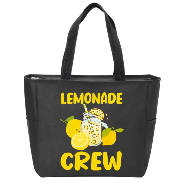 Lemonade Crew Lemon Slices Juice Summer Citrus Summer Drink Zip Tote Bag