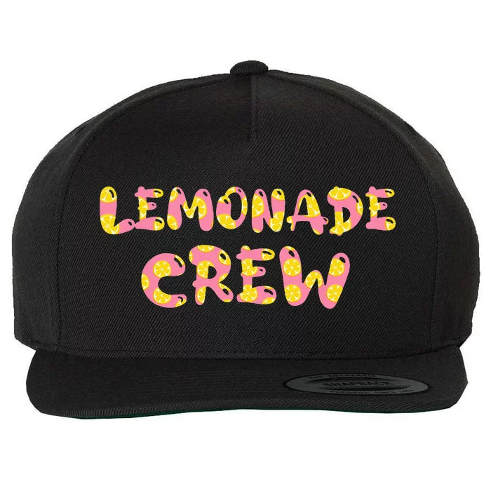 Lemonade Crew Lemon Lover Floral Summer Pink Lemon design Wool Snapback Cap