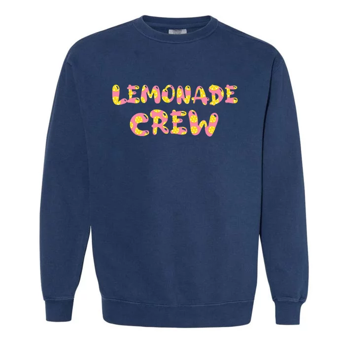 Lemonade Crew Lemon Lover Floral Summer Pink Lemon design Garment-Dyed Sweatshirt