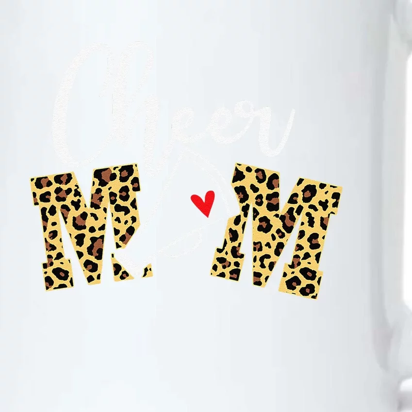 Leopard Cheer Mom Proud Cheerleader Mom Mama Mother Women Black Color Changing Mug