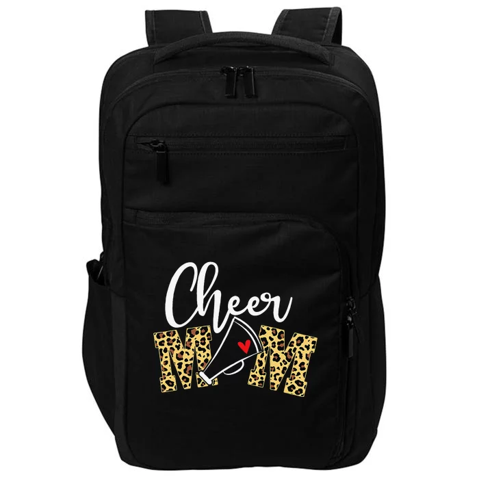 Leopard Cheer Mom Proud Cheerleader Mom Mama Mother Women Impact Tech Backpack