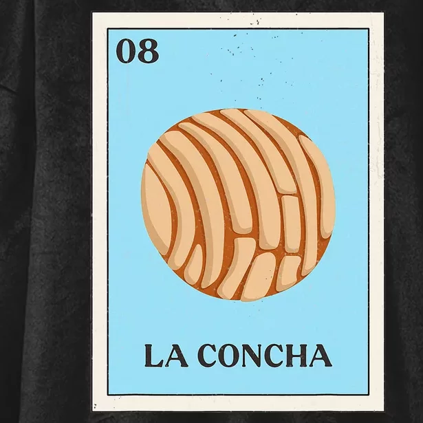 La Concha Mexican Bingo Version Hooded Wearable Blanket