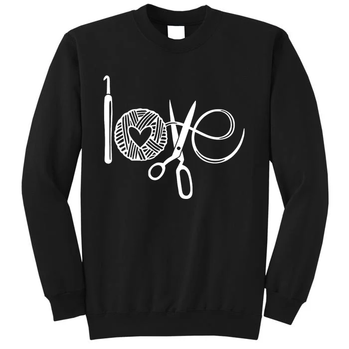 Love Crochet Mothers Day Tall Sweatshirt