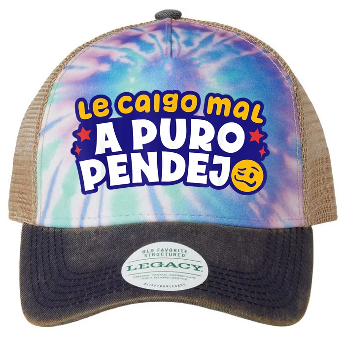 Le Caigo Mal A Puro Pendejo Legacy Tie Dye Trucker Hat