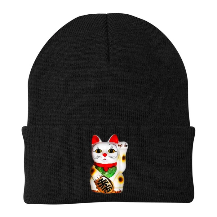 Lucky Cat Maneki Neko Japan Japanese Good Luck @ Funny Knit Cap Winter Beanie