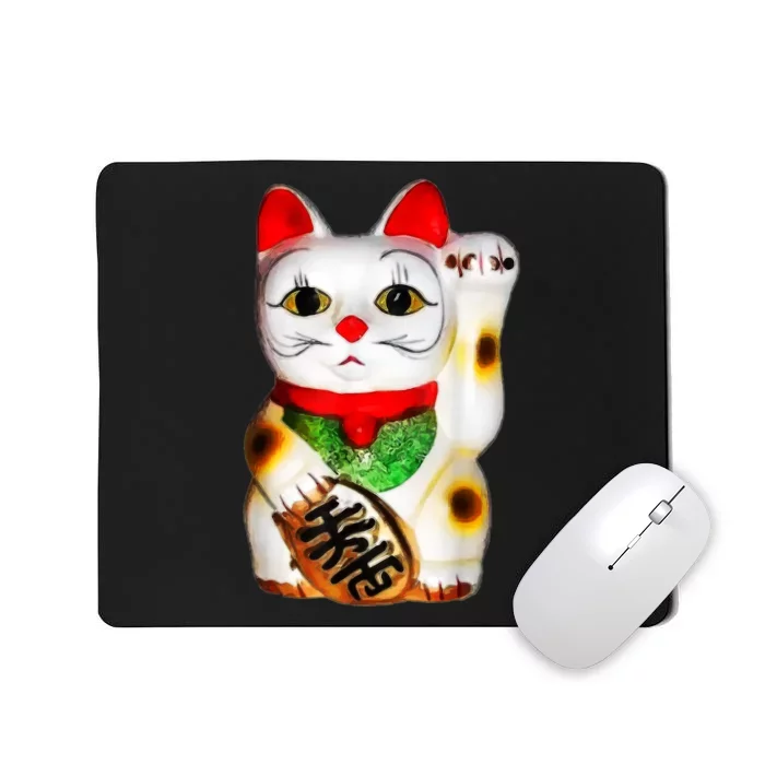 Lucky Cat Maneki Neko Japan Japanese Good Luck @ Funny Mousepad