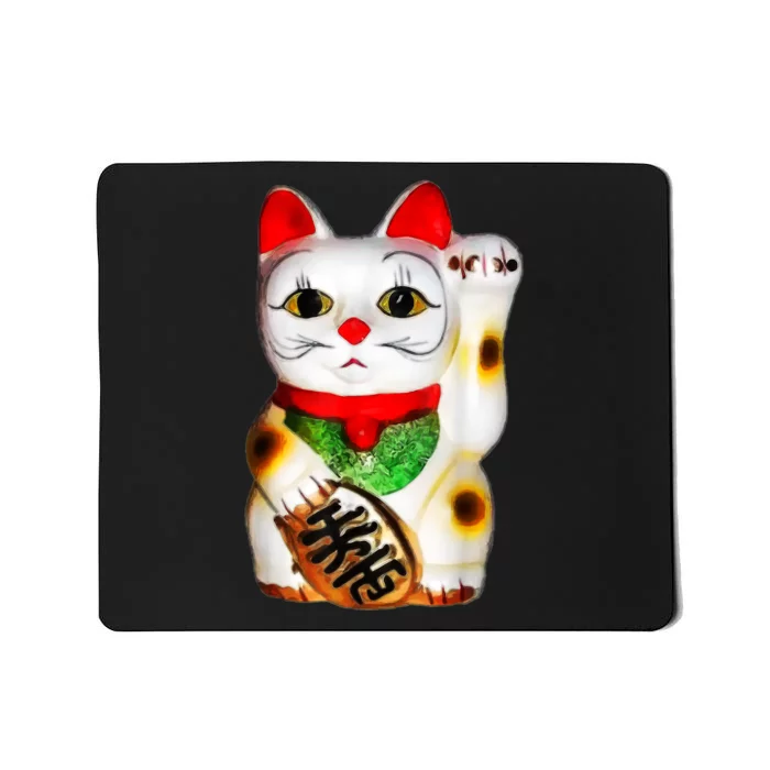 Lucky Cat Maneki Neko Japan Japanese Good Luck @ Funny Mousepad