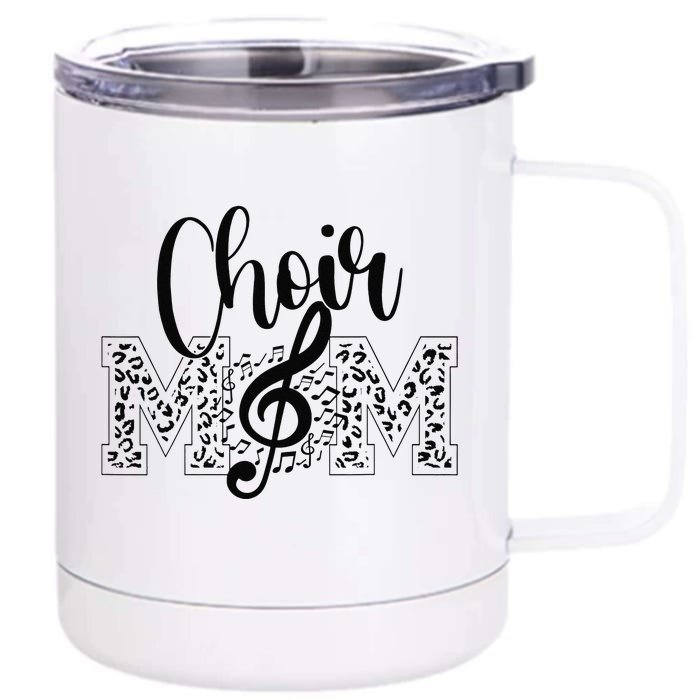 Leopard Choir Mom Choir Mama Choir Mom Gift Front & Back 12oz Stainless Steel Tumbler Cup