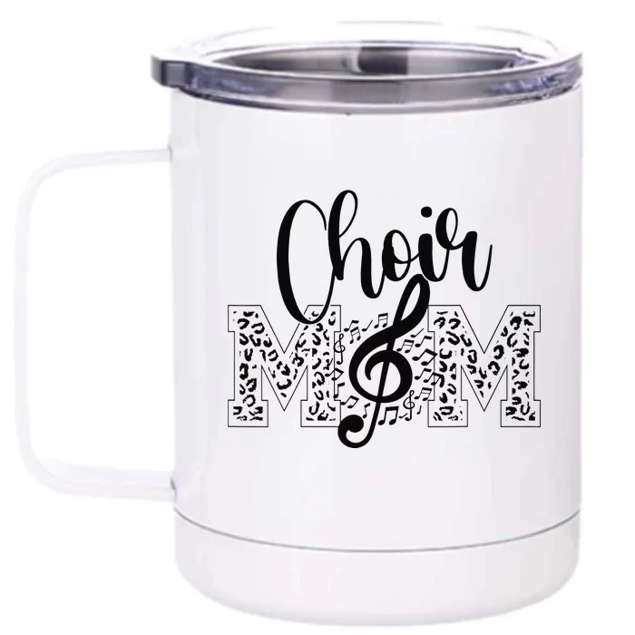 Leopard Choir Mom Choir Mama Choir Mom Gift Front & Back 12oz Stainless Steel Tumbler Cup