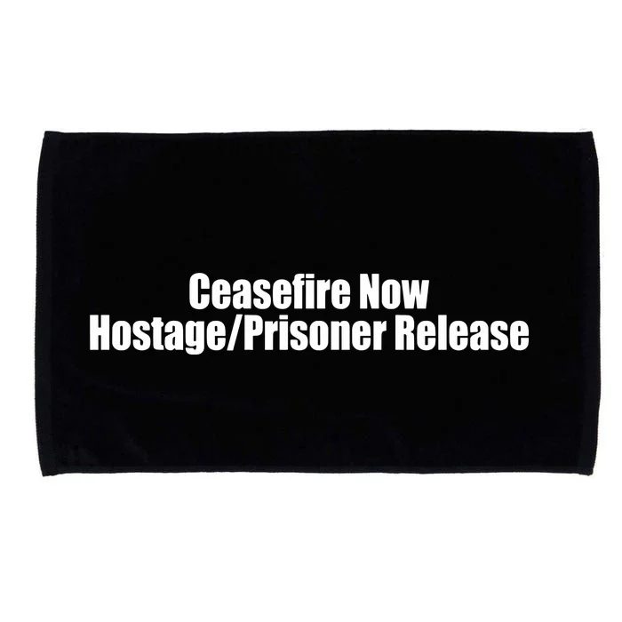 Laphilip Ceasefire Now Hostage Prisoner Release All For All Microfiber Hand Towel