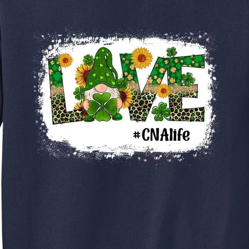 Love CNA Nurse Life Gnome Sunflower Funny St Patrick's Day Sweatshirt