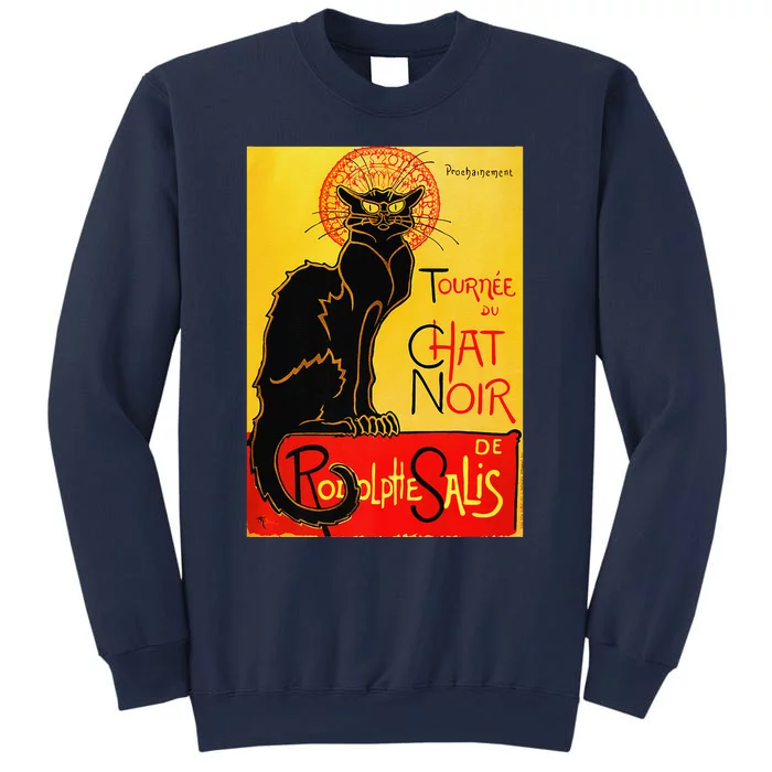 Le Chat Noir The Black Cat Art Nouveau Vintage Sweatshirt