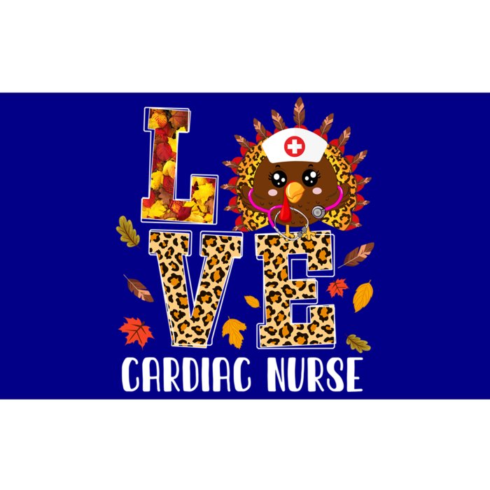 Love Cardiac Nurse Leopard Turkey Nursing Thanksgiving Gift Bumper Sticker