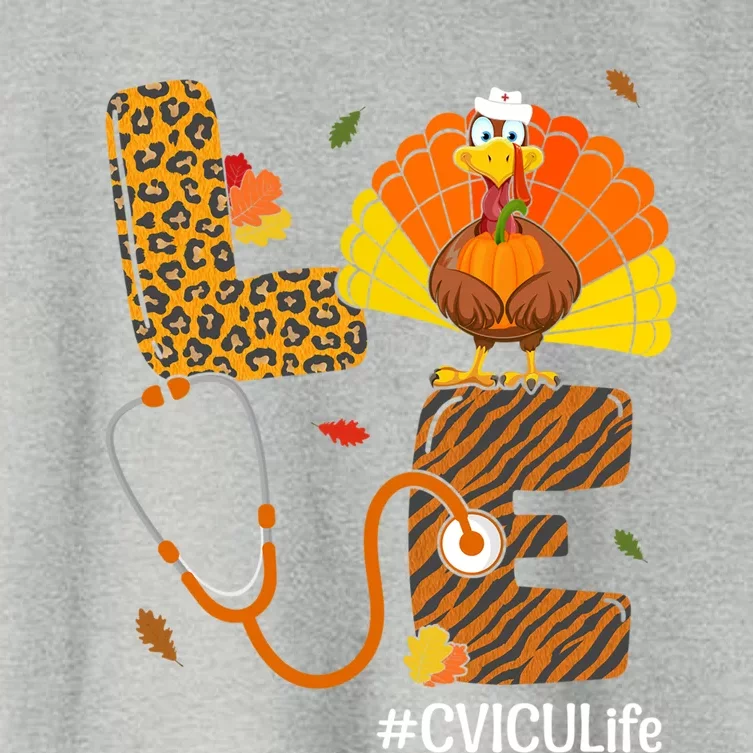 Love Cvicu Nurse Life Fall Nurse Turkey Thanksgiving Day Great Gift Women's Crop Top Tee