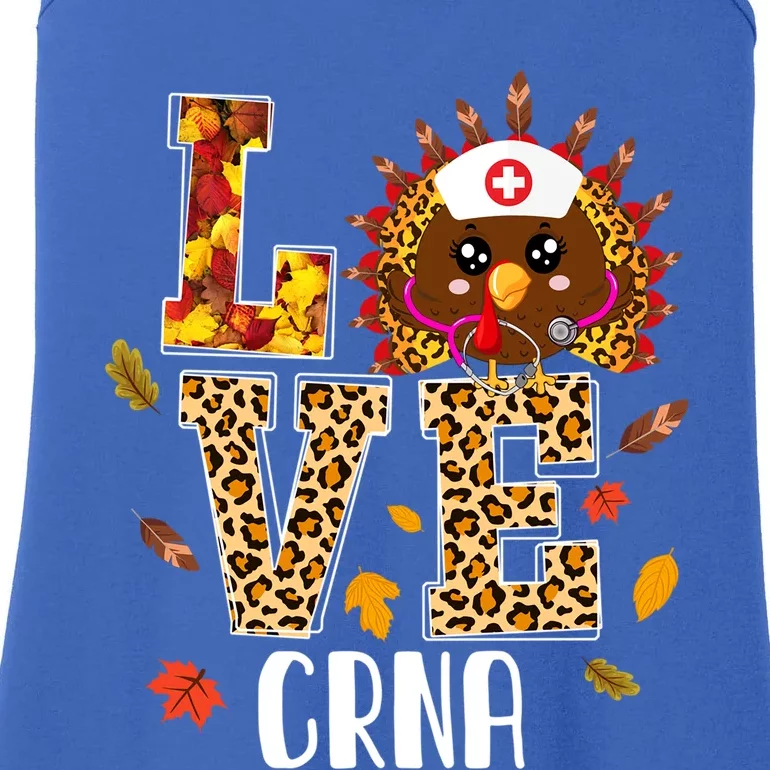 Love Crna Nurse Leopard Turkey Leopard Nursing Thanksgiving Funny Gift Ladies Essential Tank