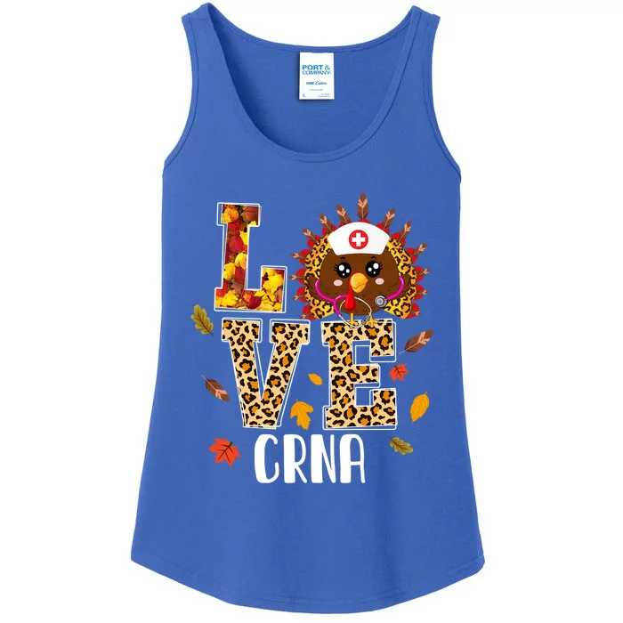 Love Crna Nurse Leopard Turkey Leopard Nursing Thanksgiving Funny Gift Ladies Essential Tank