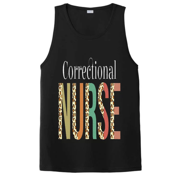 Leopard Correctional Nurse Print For Nursing Student Performance Tank