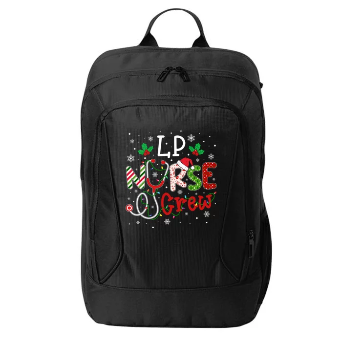 Lp Christmas Nurse Crew Funny Nursing Christmas Pattern Funny Gift City Backpack