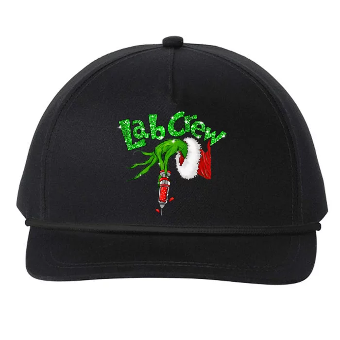 Lab Crew Nurse Merry Christmas Laboratory Xmas Pajamas Snapback Five-Panel Rope Hat