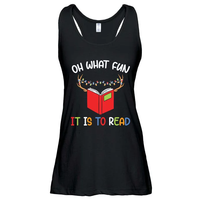 Librarian Christmas Oh What Fun Books Gift Funny Xmas Holiday Ladies Essential Flowy Tank