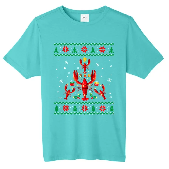 Lobster Christmas Ornat Tree Funny Xmas Gift Ugly Sweater Cool Gift ChromaSoft Performance T-Shirt