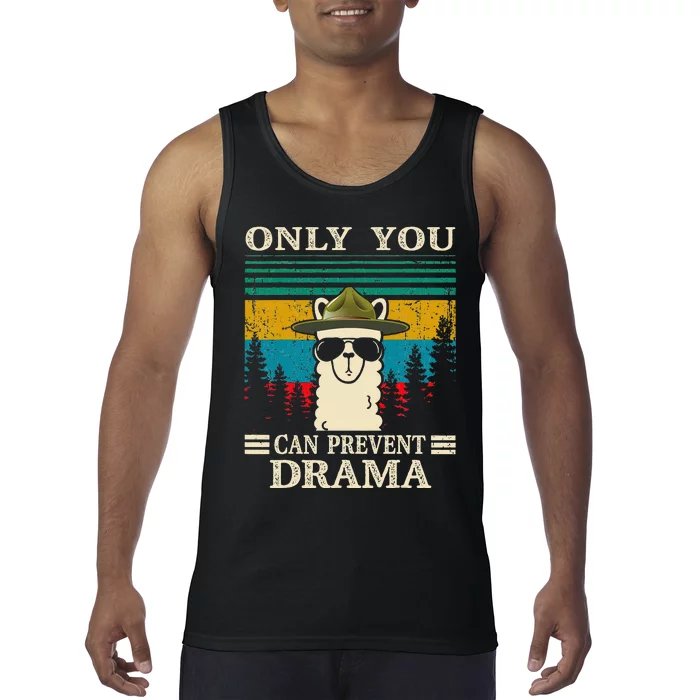 Llama Camping Only You Can Prevent Drama Gifts Men Women Tank Top