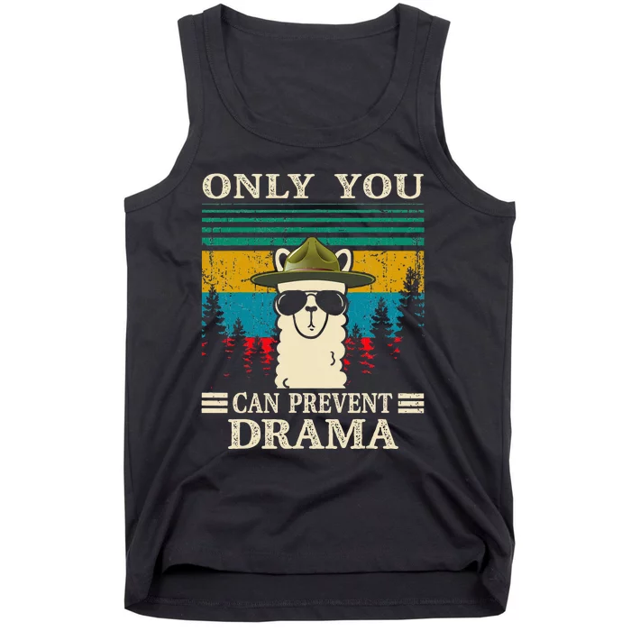 Llama Camping Only You Can Prevent Drama Gifts Men Women Tank Top