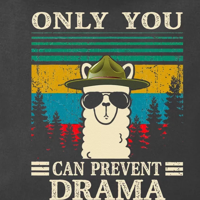 Llama Camping Only You Can Prevent Drama Gifts Men Women Zip Tote Bag