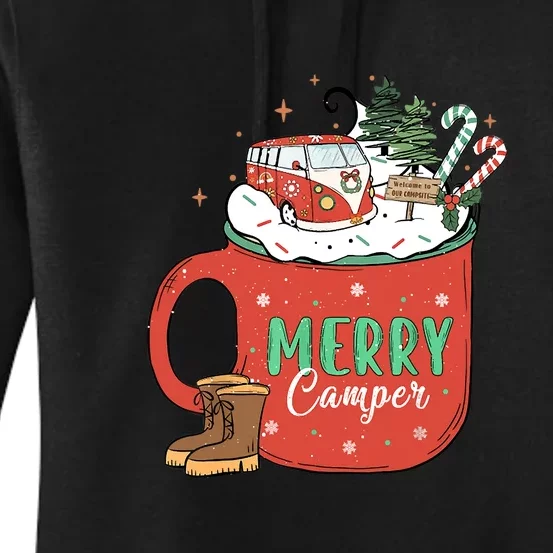 Love Camping On Christmas Morning Xmas Gift Women's Pullover Hoodie