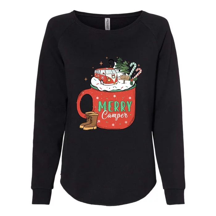 Love Camping On Christmas Morning Xmas Gift Womens California Wash Sweatshirt