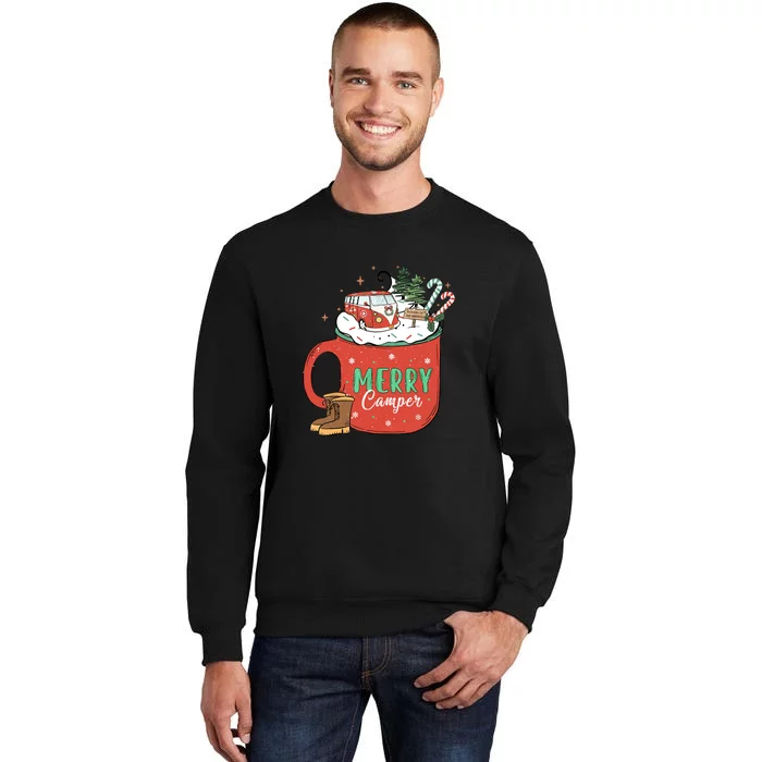 Love Camping On Christmas Morning Xmas Gift Tall Sweatshirt