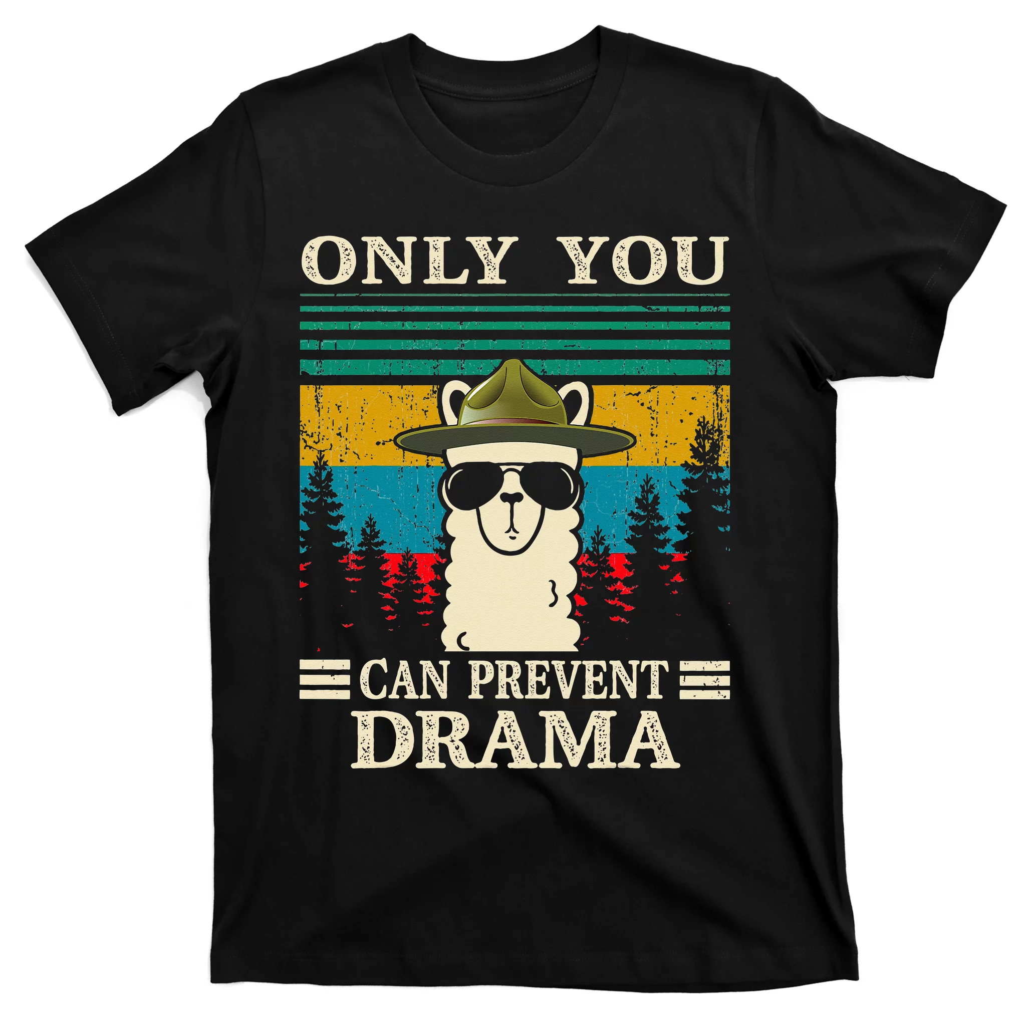 Llama　TeeShirtPalace　You　T-Shirt　Can　Camping　Drama　Gifts　Only　Prevent