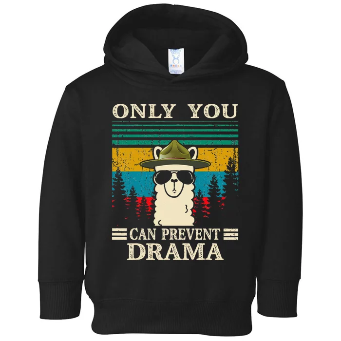 Llama Camping Only You Can Prevent Drama Gifts Men Women Toddler Hoodie