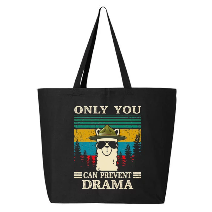 Llama Camping Only You Can Prevent Drama 25L Jumbo Tote