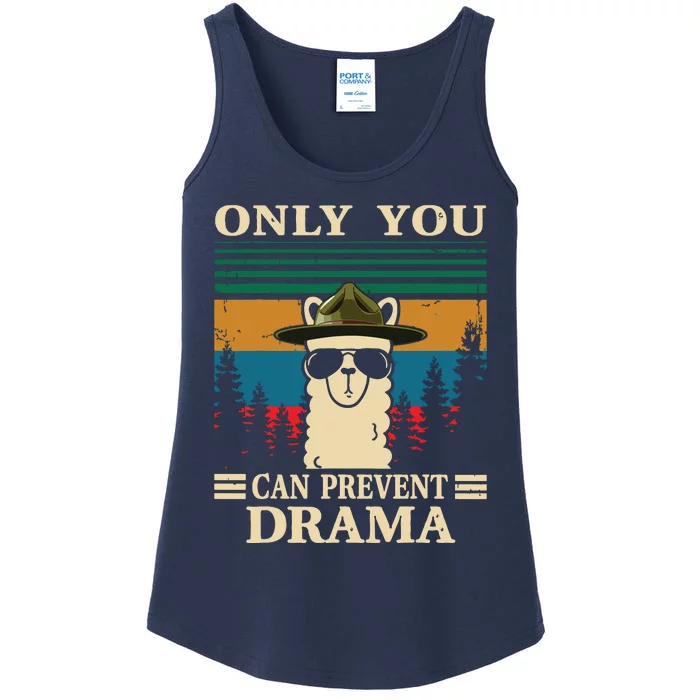 Llama Camping Only You Can Prevent Drama Gifts Men Women Ladies Essential Tank