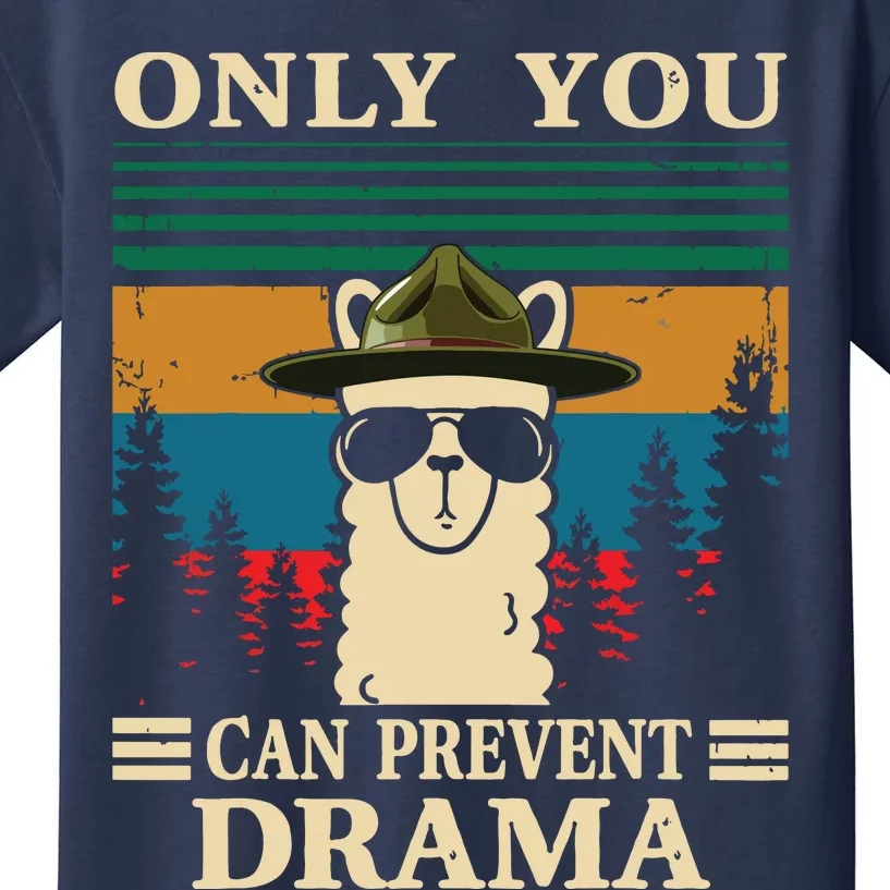 Llama Camping Only You Can Prevent Drama Gifts Men Women Kids T-Shirt