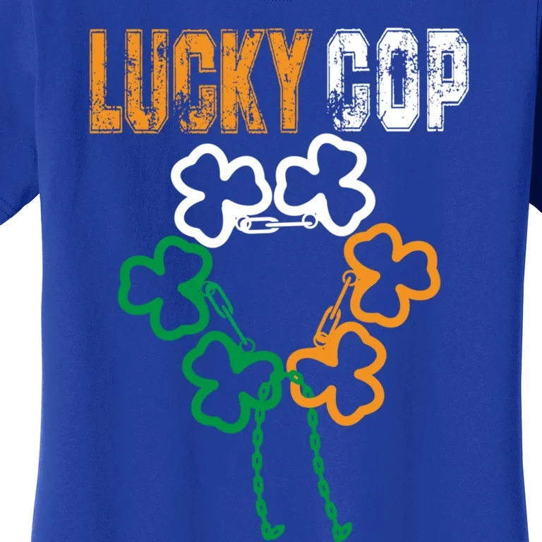 Lucky Cop Police Officer St Patricks Day Costume Meaningful Gift Women's T-Shirt