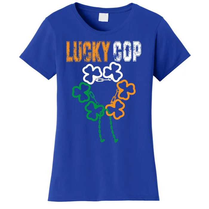 Lucky Cop Police Officer St Patricks Day Costume Meaningful Gift Women's T-Shirt