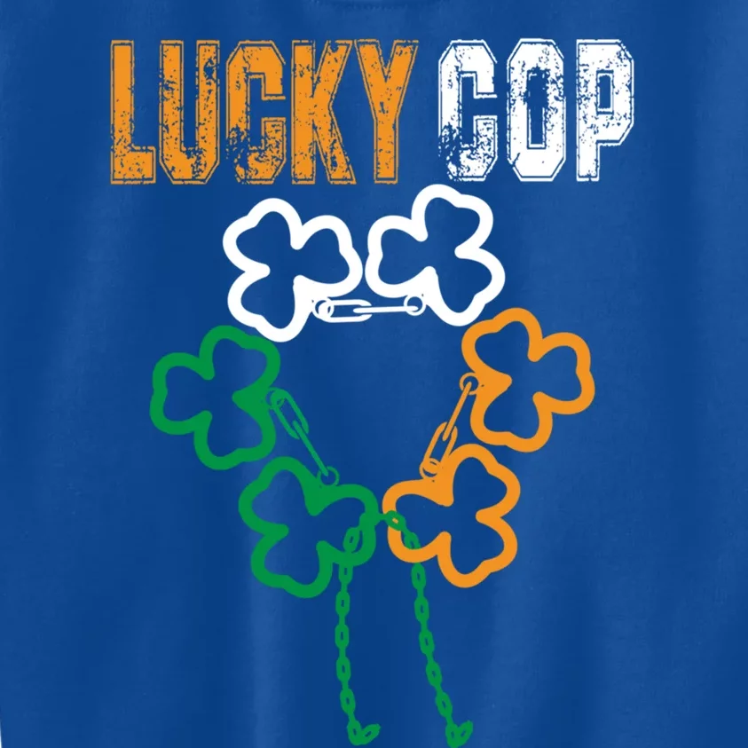 Lucky Cop Police Officer St Patricks Day Costume Meaningful Gift Kids Sweatshirt