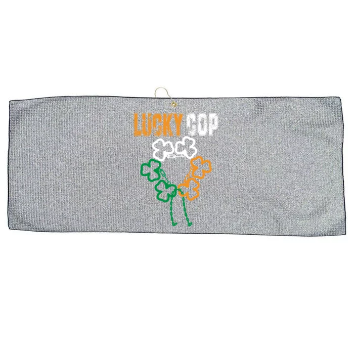 Lucky Cop Police Officer St Patricks Day Costume Meaningful Gift Large Microfiber Waffle Golf Towel