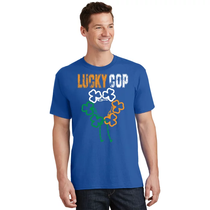 Lucky Cop Police Officer St Patricks Day Costume Gift T-Shirt